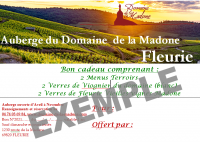 Bon cadeau Auberge 2 Menus + Vins 84€